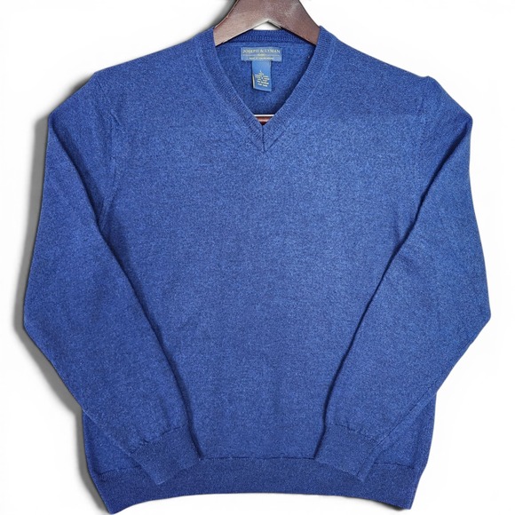 Joseph & Lyman Other - 100% Merino Wool Joseph & Lyman Sweater Mens Large Blue V Neck Pullover